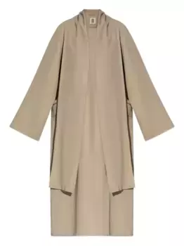 Пальто без застежки с драпировкой BY MALENE BIRGER, нейтральный