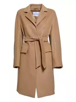 Пальто Bingo с поясом MAX MARA, нейтральный