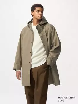 Плащ blocktech Uniqlo, 32 бежевый