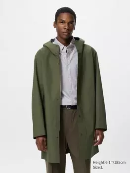 Плащ blocktech Uniqlo, 56 оливковый