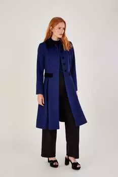 Пальто Blue Opal Opera из смесовой шерсти Monsoon, синий