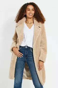 Пальто Борга «Медведь» Threadbare, бежевый