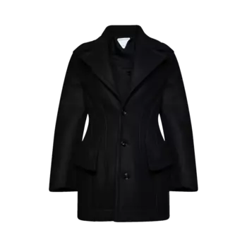 Пальто Bottega Veneta Sculptured 'Black', черный