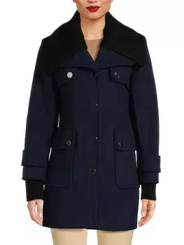 Пальто Bridget из смесовой шерсти Derek Lam 10 Crosby, цвет Ink