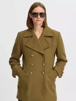 Пальто bycaline из шерсти B.Young, зеленый