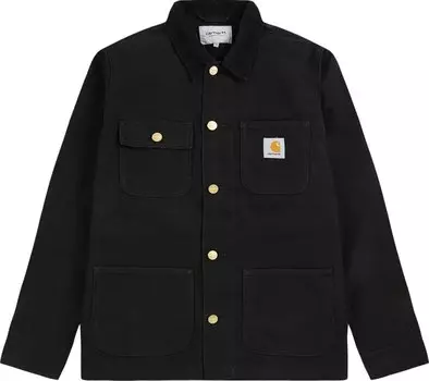Пальто Carhartt WIP Aged Canvas Michigan Chore Coat 'Black Rinsed', черный