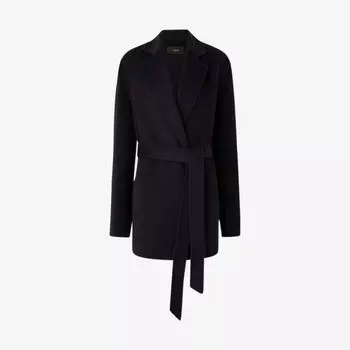 Пальто Cenda из смеси шерсти и кашемира с поясом Joseph, темно-синий