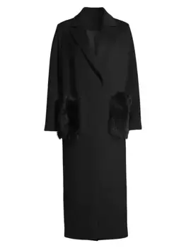 Пальто Channing с карманами из искусственного меха Kobi Halperin, черный