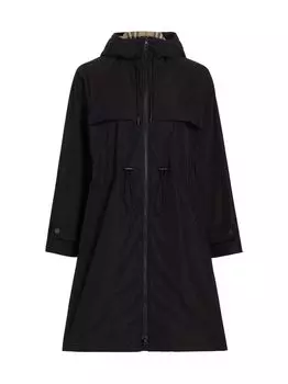 Пальто Charminstera с капюшоном и вышитым логотипом Burberry, черный