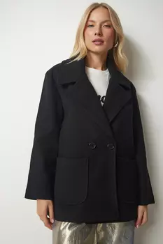 Пальто - Черный - Косухи Happiness stanbul