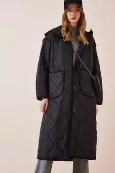 Пальто - Черный - Парка Happiness stanbul, черный