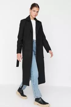 Пальто - Черный - Парка Trendyol