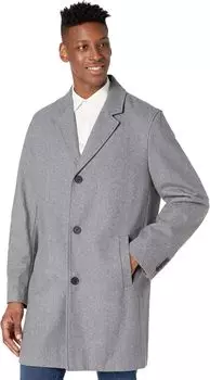 Пальто Cole Haan 37" Melton Wool Notched Collar Coat with Welt Body Pockets, цвет Light Grey