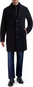 Пальто Cole Haan Wool Plush Car Coat, черный