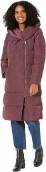 Пальто Cole Haan Zip Front Down Coat w/ Dramatic Oversized Hood, цвет Merlot