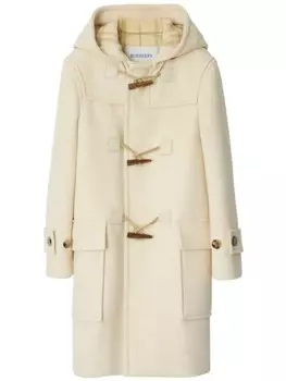 Пальто-дафл с капюшоном Burberry, серый