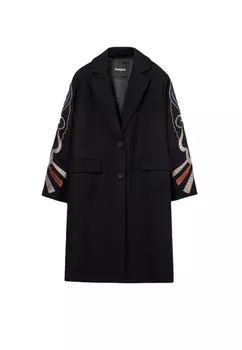 Пальто Desigual с орнаментом, черный