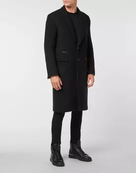 Пальто длинное Philipp Plein, черный