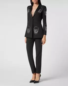 Пальто Длинный Череп Philipp Plein, черный