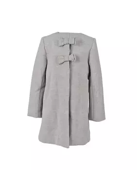 Пальто для девочки на пуговицах серого цвета La Ormiga, серый