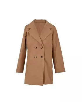 Пальто для девочки с карманами и застежкой на пуговицы. La Ormiga, кэмел
