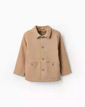 Пальто для мальчика из стеганого твила Zippy, бежевый