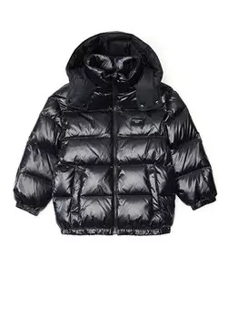 Пальто для мальчика с капюшоном Dolce&Gabbana, черный