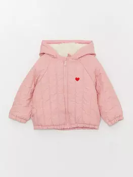 Пальто для маленьких девочек с капюшоном и принтом LCW baby