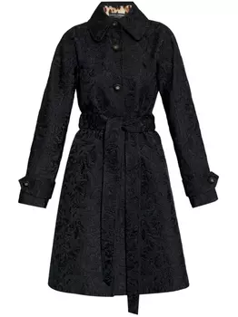 Пальто Dolce & Gabbana с цветочным жаккардом, черный