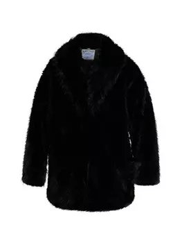 Пальто DreiMaster Vintage Aus Webpelz, черный