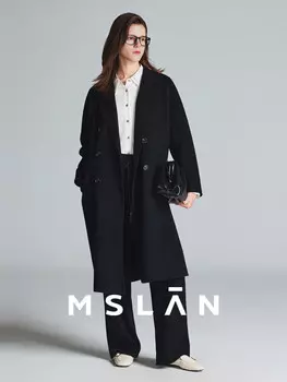 Пальто двубортное MSlan 23, зеленый