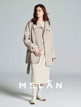 Пальто двустороннее Mslan с ремешками, черный