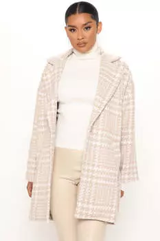 Пальто Fashion Nova HF22C227, серо-коричневый