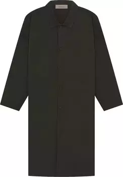 Пальто Fear of God Essentials Long Coat 'Off Black', черный
