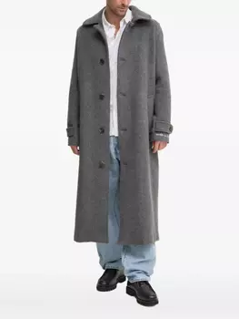 Пальто Fiorucci с застежкой на пуговицы и передними карманами, серый