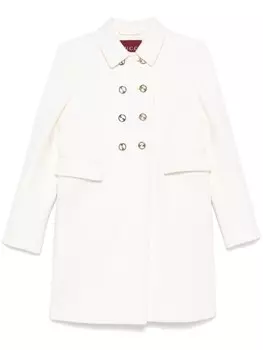 Пальто Gucci Interlocking G-buttons, белый