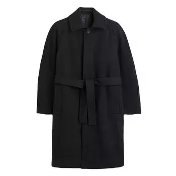 Пальто H&amp;M Felted Wool-blend Car, черный
