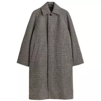 Пальто H&amp;M Felted Wool-blend Car, коричневый