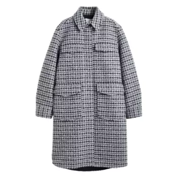 Пальто H&amp;M Long, серый