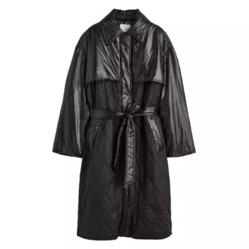 Пальто H&amp;M Oversized, черный