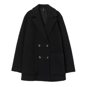 Пальто H&amp;M Oversized, черный