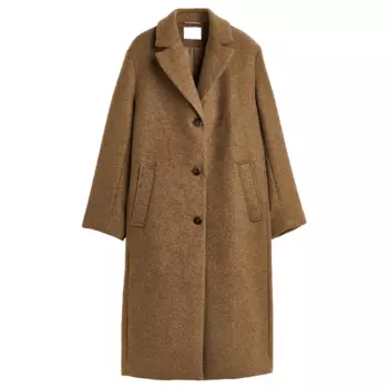 Пальто H&amp;M Single Breasted, коричневый