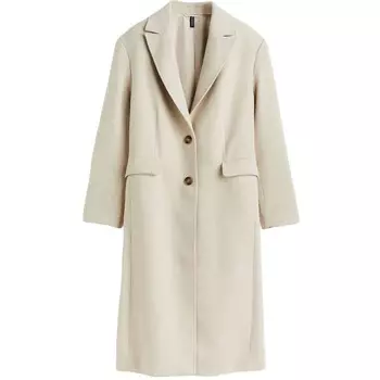 Пальто H&amp;M Single-breasted, светло-бежевый