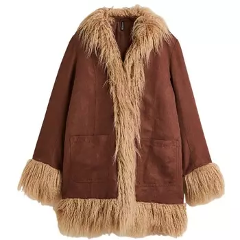Пальто H&amp;M, темно-коричневый