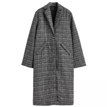Пальто H&amp;M, темно-серый/клетка