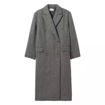 Пальто H&amp;M Wool Alex 2.0, серый