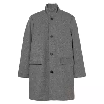 Пальто H&amp;M Wool-blend Funnel-collar, серый