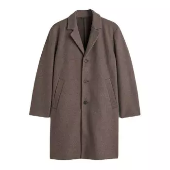 Пальто H&amp;M Wool-blend, коричневый