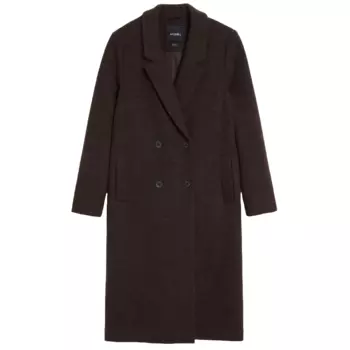 Пальто H&amp;M x Monki Classic Double Breasted, темно-коричневый