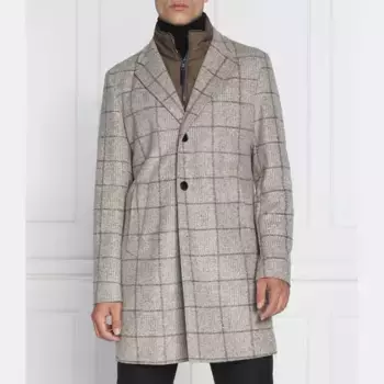 Пальто h-hyde-j-bib-224 с добавлением шерсти Boss, бежевый